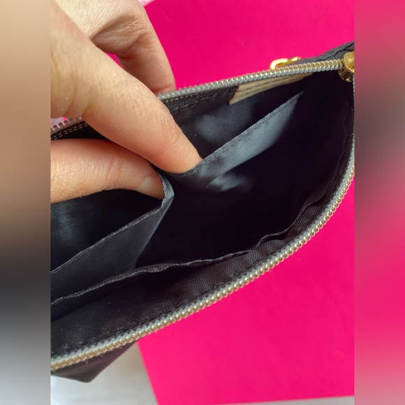 Kestrel Make Up Cosmetics Bag Pouch Travel Clutch Black Gold Zipper New - Picture 10 of 13